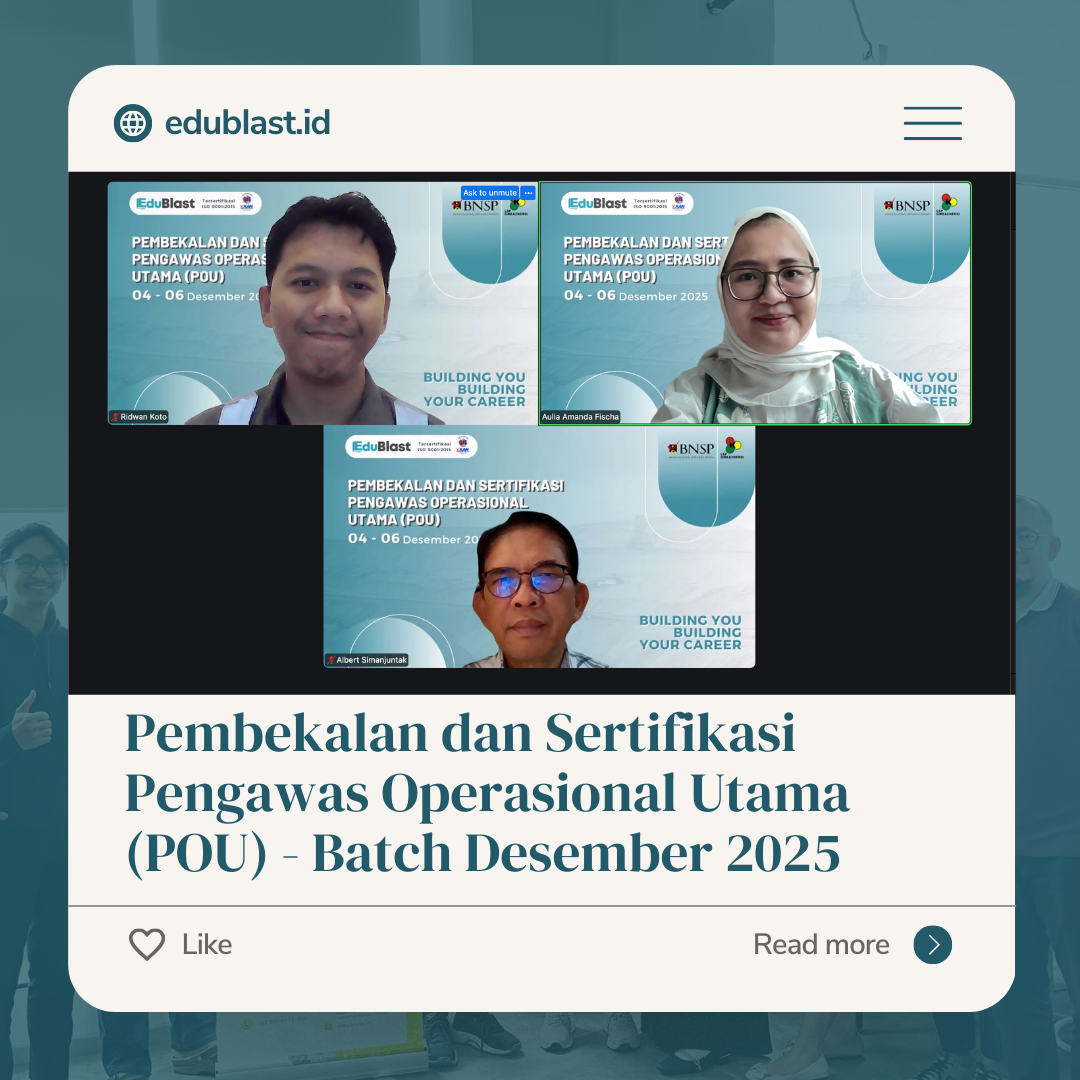 Pembekalan dan Sertifikasi – Pengawas Operasional Utama - Desember  2025