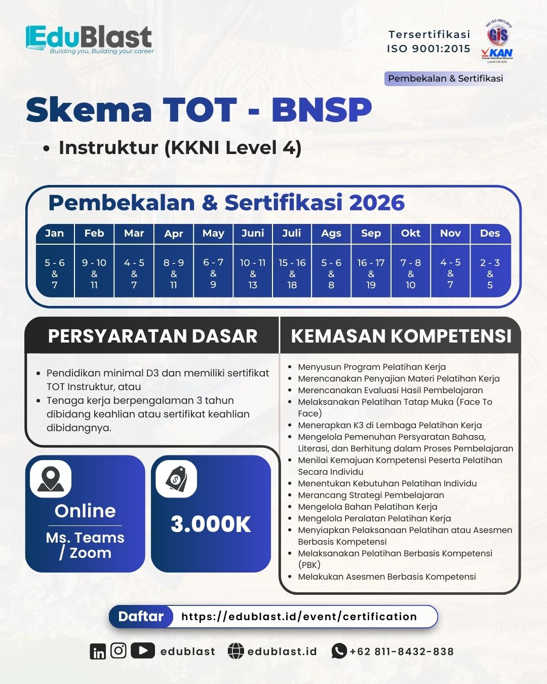 Training of Trainer KKNI Instruktur KKNI Level 4